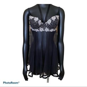 NEW Victoria's Secret Black Sheer Babydoll Bra 34B